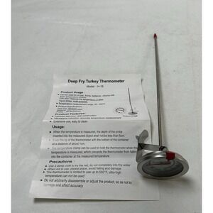12" KK Thermo Meat Cooking Thermometer Stainless Steel BBQ Grill Turkey Deep Fry